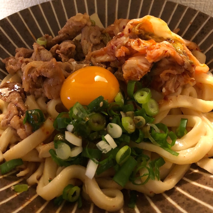 油そば風★ピリ辛油うどん